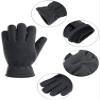 SATINIOR 3 Pairs Winter Fleece Gloves Kids Soft Warm Mitten for Boys Girls Full Fingers Outdoors Activities 5-12 Year(5-8 Years,Black, Grey, Navy Blue) view 3