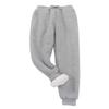 Snoly Women's Winter Warm Athletic Sherpa-Lined Jogger Sweatpants Running Active Thermal Fleece Running Pant Trousers (Light Grey, Large) view 1