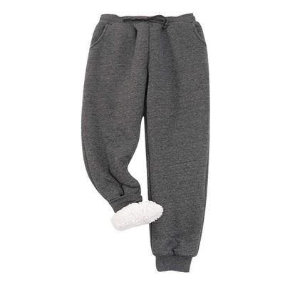 Snoly Women's Winter Warm Athletic Sherpa-Lined Jogger Sweatpants Running Active Thermal Fleece Running Pant Trousers (Dark Grey, Small)
