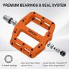 MZYRH Mountain Bike Pedal 9/16" 3 Sealed Bearings Lightweight Non-Slip Nylon Fiber Bicycle Platform Pedals for Road BMX MTB view 3