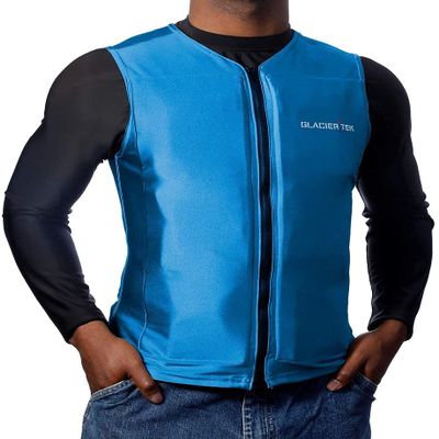 Flex Vest Cool Vest with Nontoxic Cooling Packs Blue X-Large (Chest Size 42-44)