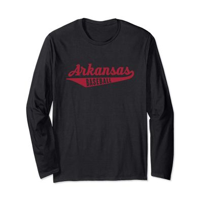 Arkansas Baseball Script Long Sleeve T-Shirt