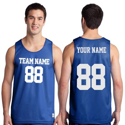 Custom Basketball Tank Tops for Adult - Make Your OWN 2 Sided Jersey - Personalized Team Uniforms True Royal
