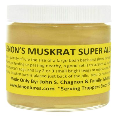 Lenon's Muskrat Super All Call Lure 8 oz Jar Long Liner Trapper's Special