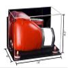 Better Display Cases Clear Acrylic Boxing Glove Display Case with Mirror Case, Pink Risers, Black Base and Wall Mount (V16/A011) view 2