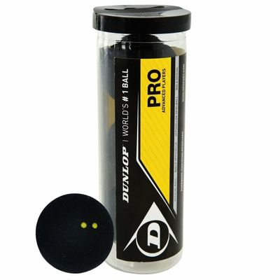 Dunlop Sports Pro XX Squash 3 Ball Tube (Original Version Pack of 4)
