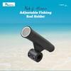 MARINE CITY Adjustable Fishing Rod Holders, Black Aluminum, Durable & Corrosion-Resistant, Fits 7/8"-1" Rails, 10" Length, with White Vinyl Inserts for Boats, Yachts & Caravans (Pack of 1) view 2
