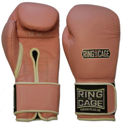 Japanese-Style Training Boxing Gloves 2.0 - Hook&Loop or Lace Up - 12oz, 14oz, 16oz, 18oz - 45 Colors to Choose (Pink, 16oz Hook&Loop)