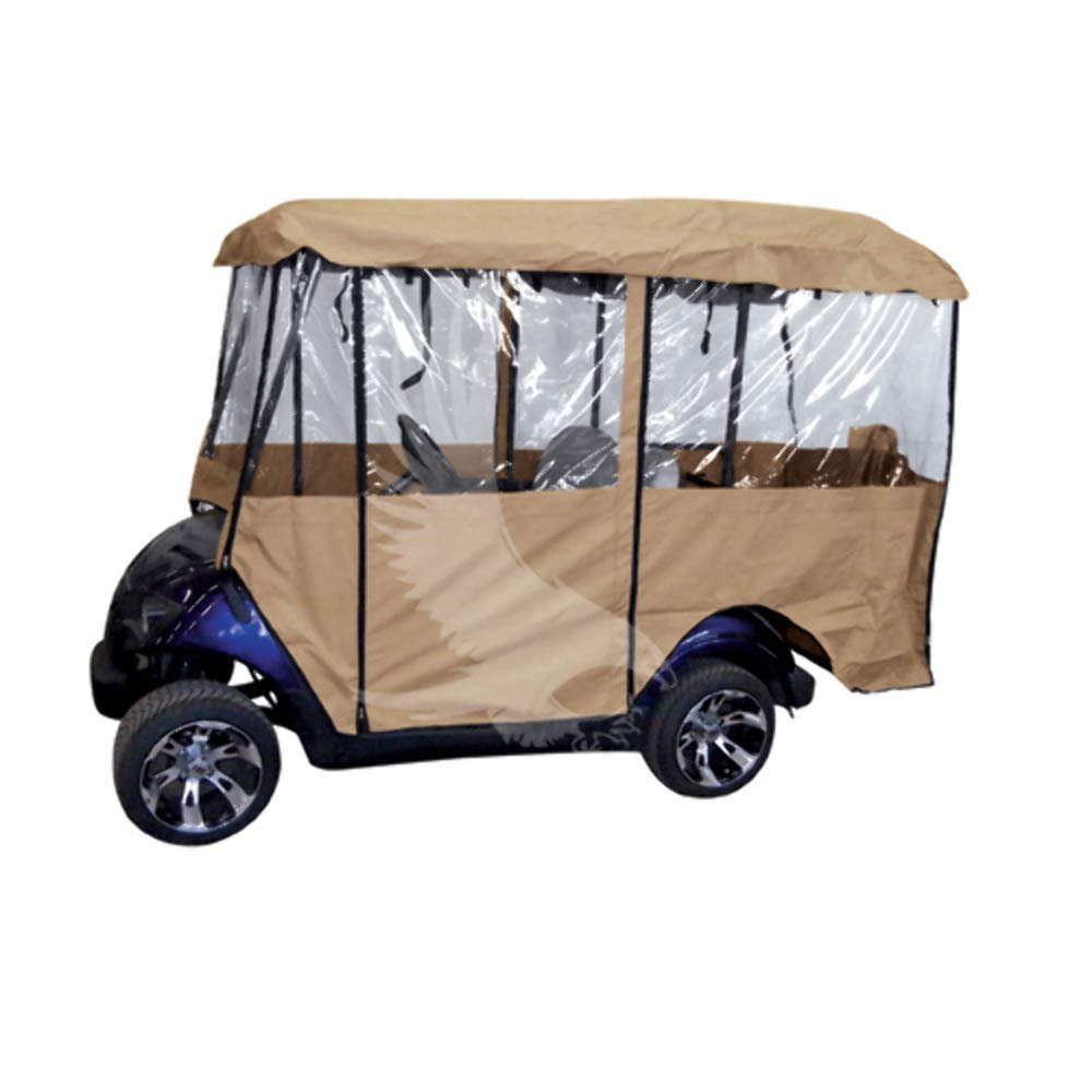 Performance Plus Carts Universal Golf Cart Enclosure | Compatible with Most 4-Passenger Golf Cart Models with an 80-88 Inch Extended Roof