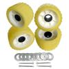 UANOFCN 3" Width x 5" OD Boat Trailer Poly Ribbed Wobble Rollers Mounting Hole Diameter 1-1/8 inch view 1