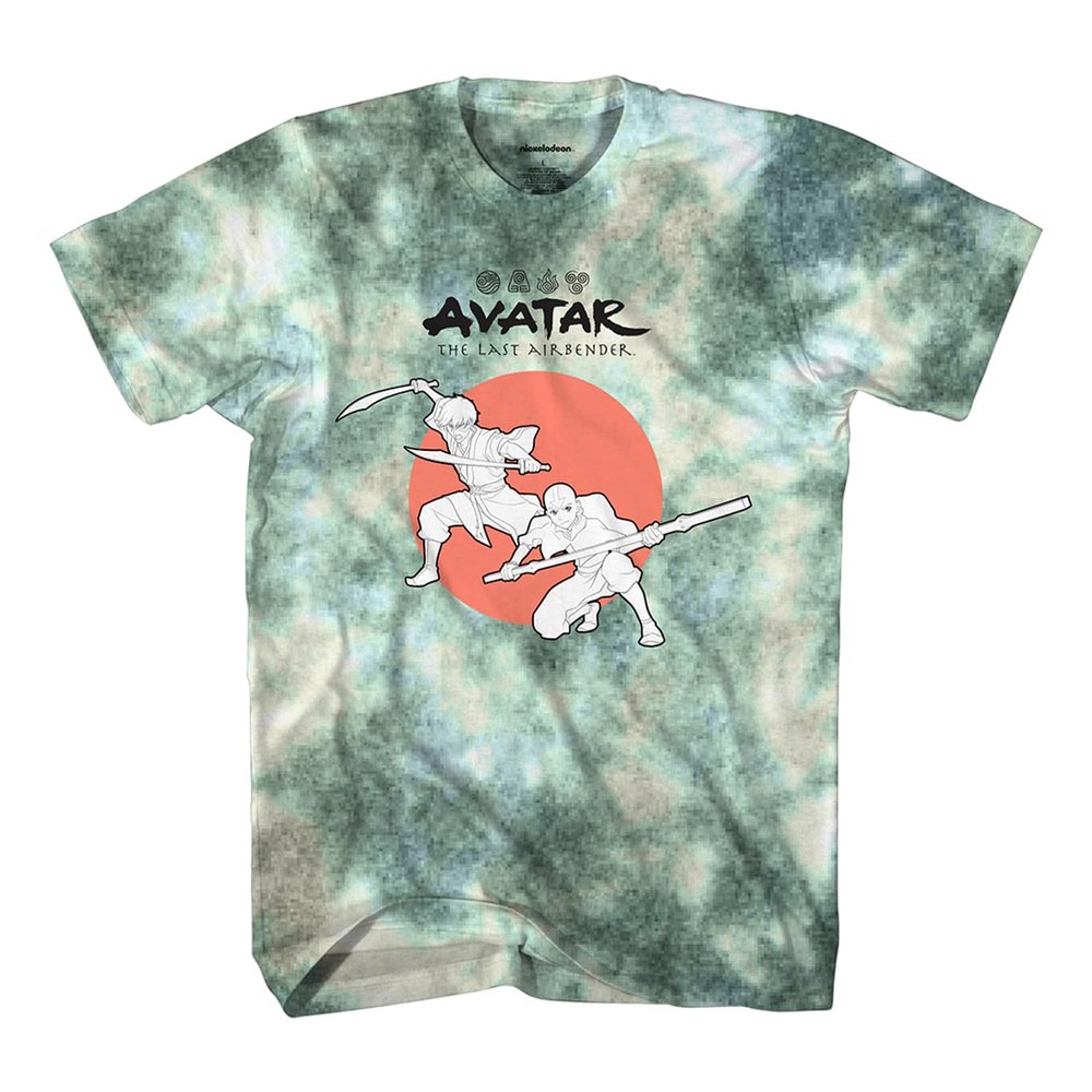 AVATAR The Last Airbender Shirt - Mens The Last Airbender Short Sleeve Tee (Tie Dye, Large)