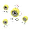 GHmarine 3" Width x 5" OD Boat Trailer Rollers Poly Ribbed Wobble Mounting Hole Diameter 1-1/8" view 2