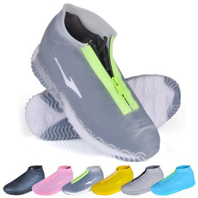 ydfagak Shoe Covers Waterproof Reusable Foldable Not-Slip Rain Shoe Covers with Zipper,Shoe Protectors Overshoes Rain Galoshes for Kids Men and Wome (Transparent, XL (Women 10-13.5, Men 11.5-14))