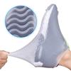 ydfagak Shoe Covers Waterproof Reusable Foldable Not-Slip Rain Shoe Covers with Zipper,Shoe Protectors Overshoes Rain Galoshes for Kids Men and Wome (Transparent, XL (Women 10-13.5, Men 11.5-14)) view 4