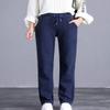 ZGZZ7 Women's Winter Athletic Fleece-Lined Sweatpants Straight Active Pants Trousers (Navy, X-Small) view 2