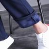 ZGZZ7 Women's Winter Athletic Fleece-Lined Sweatpants Straight Active Pants Trousers (Navy, X-Small) view 3