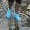 ydfagak Shoe Covers Waterproof Reusable Foldable Not-Slip Rain Shoe Covers with Zipper,Shoe Protectors Overshoes Rain Galoshes for Kids Men and Wome (Blue, L (Women 8-12, Men 7-11)) view 2