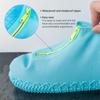 ydfagak Shoe Covers Waterproof Reusable Foldable Not-Slip Rain Shoe Covers with Zipper,Shoe Protectors Overshoes Rain Galoshes for Kids Men and Wome (Blue, L (Women 8-12, Men 7-11)) view 3