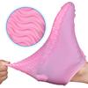 ydfagak Shoe Covers Waterproof Reusable Foldable Not-Slip Rain Shoe Covers with Zipper,Shoe Protectors Overshoes Rain Galoshes for Kids Men and Wome (Pink, L (Women 8-12, Men 7-11)) view 4