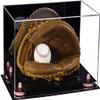 Better Display Cases Acrylic Baseball Catchers Glove Display Case with Mirror and Pink Risers (A011/V16) view 1