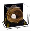 Better Display Cases Acrylic Baseball Catchers Glove Display Case with Mirror and Yellow Risers (A011/V16) view 2