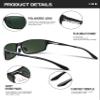 BIRCEN Polarized Mens Sunglasses: UV Protection Sports Shades for Men Women Sport Driving with Al-Mg Frame view 3