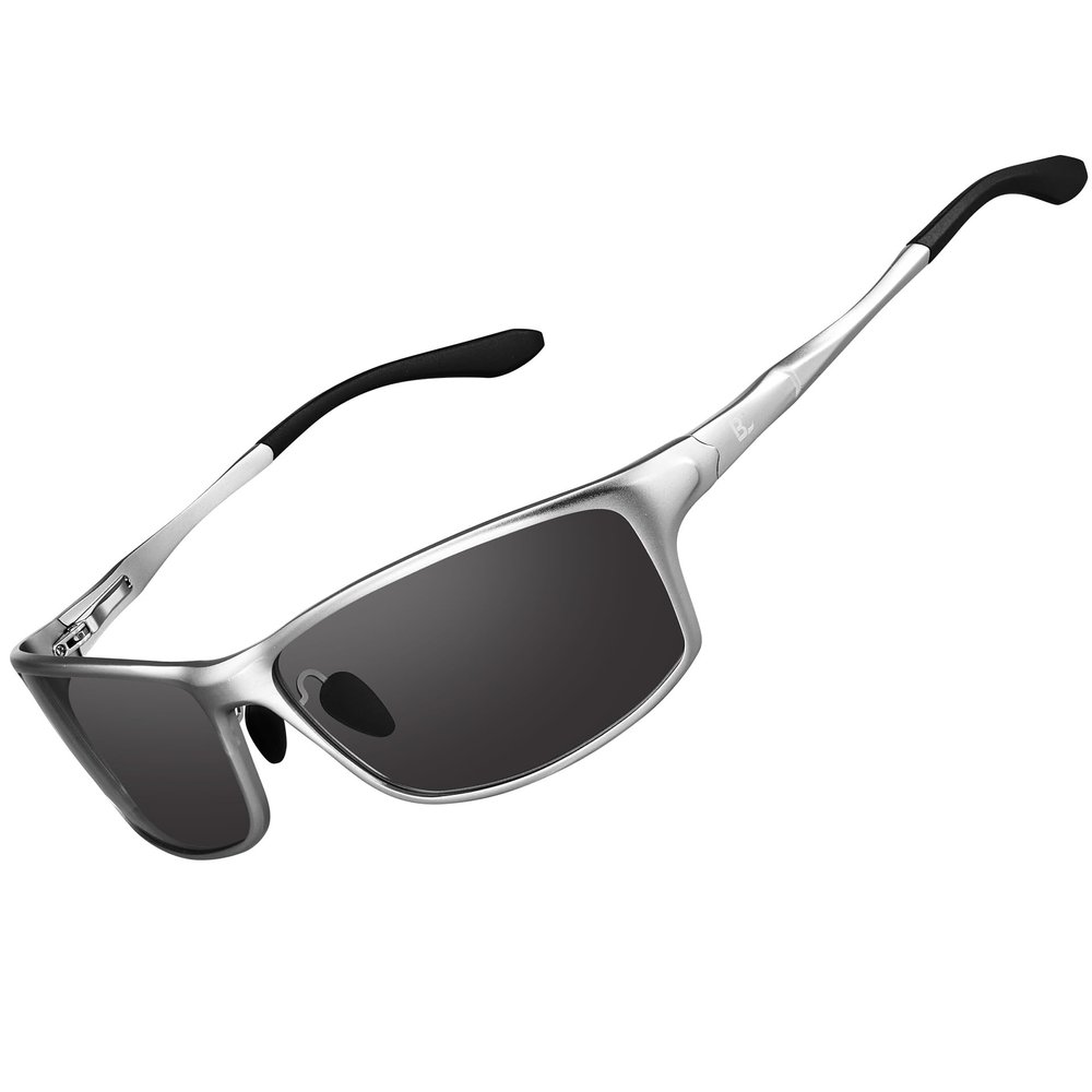 BIRCEN Polarized Mens Sunglasses: UV Protection Sports Shades for Men Women Sport Driving with Al-Mg Frame