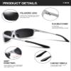 BIRCEN Polarized Mens Sunglasses: UV Protection Sports Shades for Men Women Sport Driving with Al-Mg Frame view 3