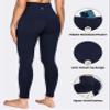 QUEENIEKE Ultra High Waisted Leggings for Women 27" - Compression Tummy Control Yoga Pants Gym Active Tight (True Navy, X-Small) view 4