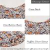 Chuanqi Womens Ruffles Boho Floral Printed Babydoll Loose Swing Casual Short Mini T-Shirt Dress Orange view 4