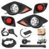 10L0L Golf Cart Street Legal Light Kit for Yamaha G29 Drive 2007-Up Gas/Electric, 12V Deluxe Headlights Taillights Kit with Turn Signals Switch, Horn Button, Brake Lights Harness view 1