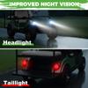 10L0L Golf Cart Street Legal Light Kit for Yamaha G29 Drive 2007-Up Gas/Electric, 12V Deluxe Headlights Taillights Kit with Turn Signals Switch, Horn Button, Brake Lights Harness view 3