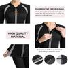 NonEcho Women Sauna Suit Waist Trainer Jacket Hot Sweat Top Neoprene Body Shaper Workout Suit Running Cycling Jersey Black view 2