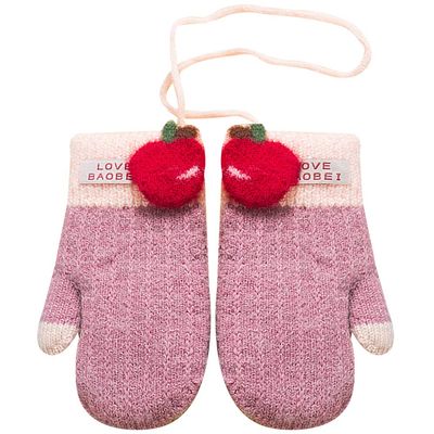 ADELA BOUTIQUE Children Warm Winter Mitten Gloves Thicken Knit Full Fingers Gloves for Girls Boys
