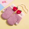 ADELA BOUTIQUE Children Warm Winter Mitten Gloves Thicken Knit Full Fingers Gloves for Girls Boys view 3