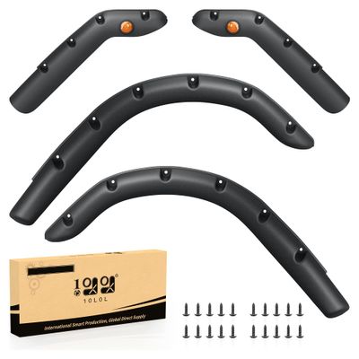 10L0L Golf Cart Fender Flares - Standard Fender Flares Front and Rear for EZGO TXT 1998-2013 Gas/Electric Carts with Metal Mounting Hardware Not Fits 48V Electric and Modified Cart