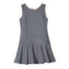 Bienzoe Girls School Uniform Jumper: Stretch Fit Pleated Hem Kids Sleeveless Dress Grey 4 view 1