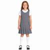 Bienzoe Girls School Uniform Jumper: Sleeveless Pleated Dress Grey 10 view 1