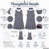 Bienzoe Girls School Uniform Jumper: Sleeveless Pleated Dress Grey 10 view 4