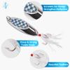 OROOTL Fishing Spoons Lures, 5pcs Metal Spoon Fishing Lures with Feathered Treble Hooks 3/16oz-2oz Jigging Spoons Bait for Bass Trout Pike Walleye Saltwater Freshwater view 2