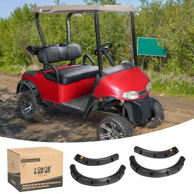 10L0L Golf Cart Fender Flares for 2008-2015 EZGO RXV G&E, Standard Front Rear Fender Flares (NOT for Modified Cart)