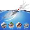 OROOTL Fishing Spoons Lures, 5pcs Metal Spoon Fishing Lures with Feathered Treble Hooks 3/16oz-2oz Jigging Spoons Bait for Bass Trout Pike Walleye Saltwater Freshwater view 3