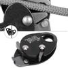 Alomejor Climbing Descender Self-Braking Stop 11-12.5mm Rope Grab Fall Equipment for Climbing (Black) view 4