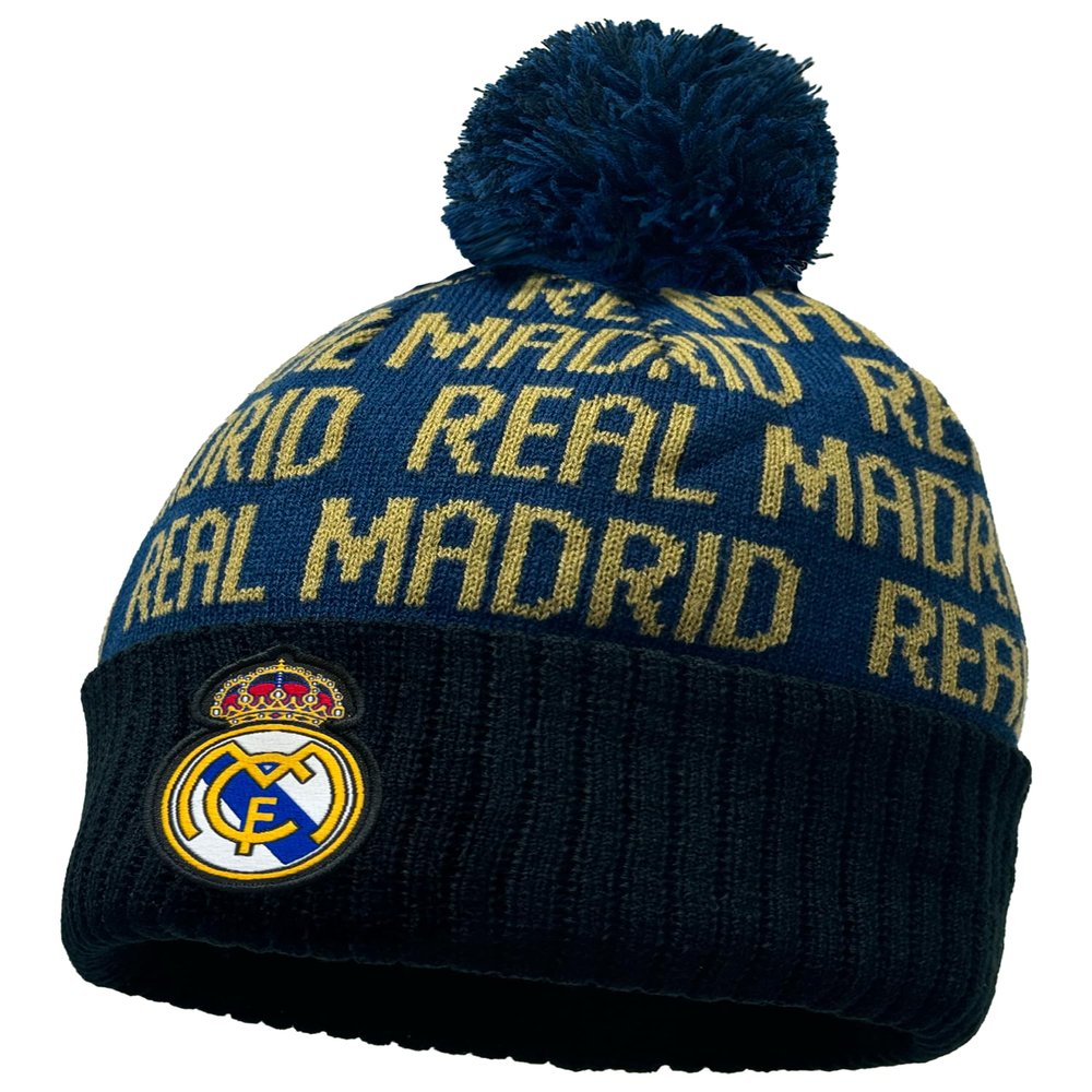 Real Madrid Icon Sports CF Soccer Pom Beanie - Unisex Adult -RM38BN Navy