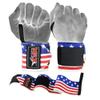 MRX Weight Lifting Gym Training Wrist Wraps for Wrist Support Bodybuilding Workout Wrap Men/Women Pack of 4 (US Flag) view 2