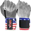 MRX Weight Lifting Gym Training Wrist Wraps for Wrist Support Bodybuilding Workout Wrap Men/Women Pack of 4 (US Flag) view 3