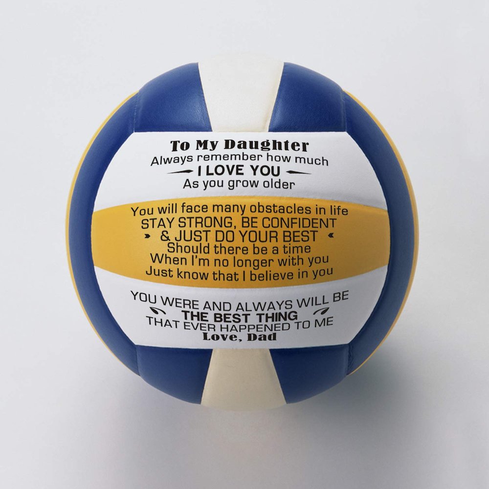 LOVEINHEART Gifts for to Beloved Daughter Dad and Mom to Daughter Gifts Soft Volleyball Professional Training Competition Ball Customized Volleyball (Volleyball002)