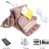 Women's & Men's 2 Pack USB Heated Gloves Mitten Winter Hands Warm Laptop Gloves, Knitting Hands Full & Half Heated Fingerless Heating Warmer Washable Design (Gray+Pink) view 4