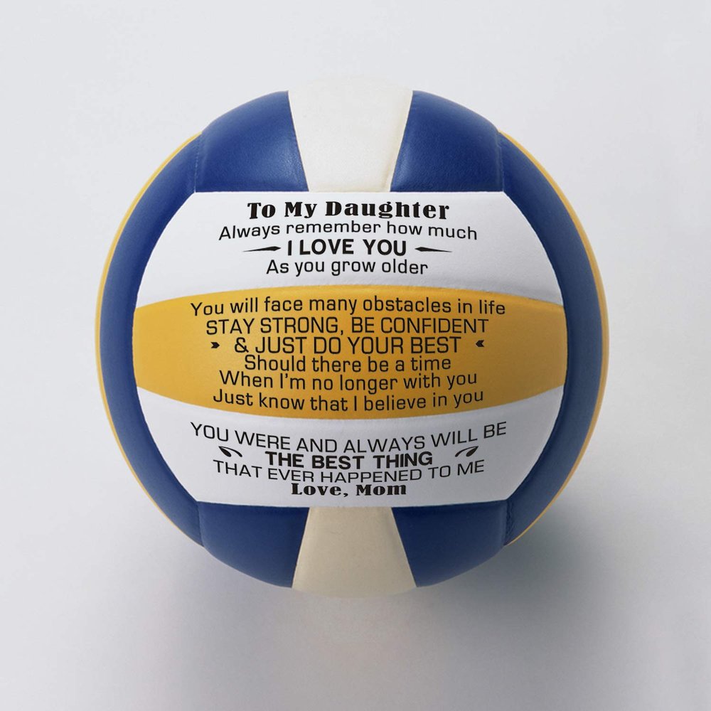 LOVEINHEART Gifts for to Beloved Daughter Dad and Mom to Daughter Gifts Soft Volleyball Professional Training Competition Ball Customized Volleyball (Volleyball001)