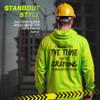 Armed American Supply Hi Vis, Hi Viz Crayons Cotton/Poly Blend Safety Hoodie for Work, Funny Hooded Sweatshirts for Men, Safety Yellow, Large view 2